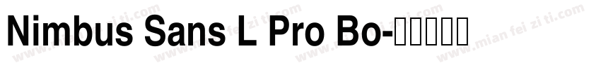 Nimbus Sans L Pro Bo字体转换